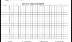 free blank yearly employee attendance record template sample