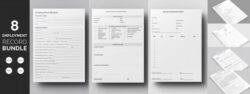 free editable employee history record template