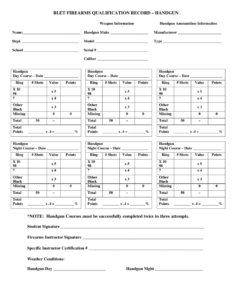 free editable personal firearms record template word