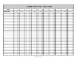 free editable student attendance record template