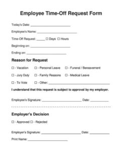 free  employee time off record template excel