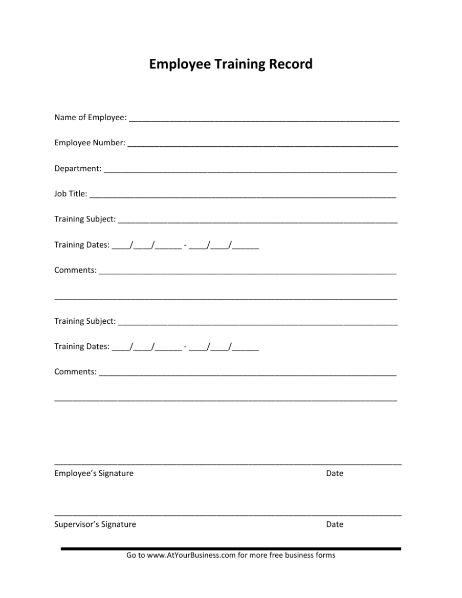 free  personal development record template pdf