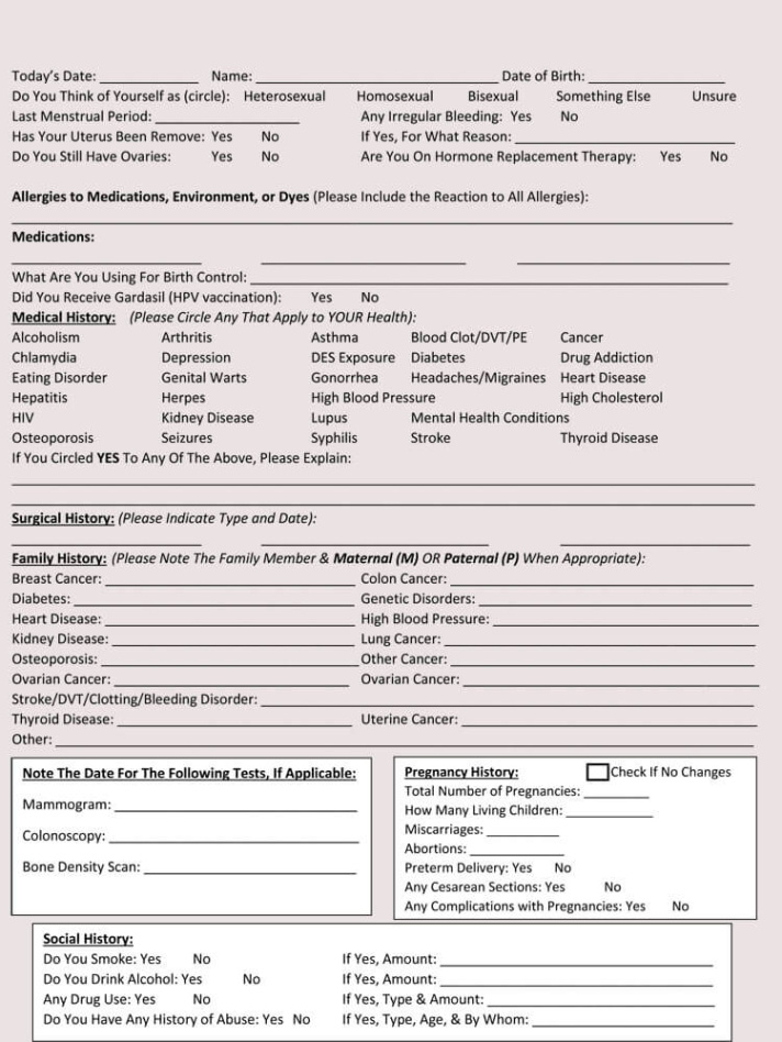 free printable eu personal health record template doc