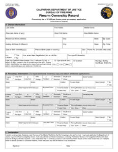 free printable personal firearms record template excel