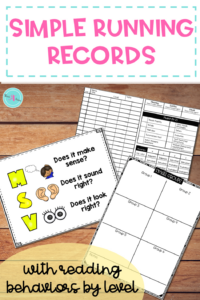 free  running record template early childhood sample