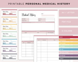 free sample personal medical record form template doc