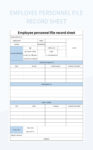 free sample personal records organizer template excel