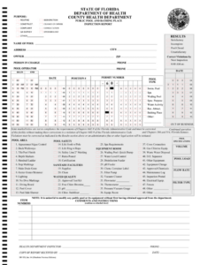 free sample swimming pool record sheet template example