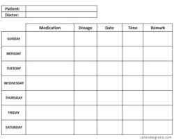 free sample weekly medication administration record template excel