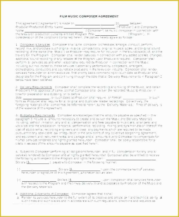 independent record label contract template example