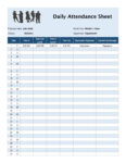 meeting attendance record template sample