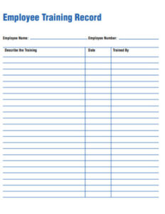 personal development record template