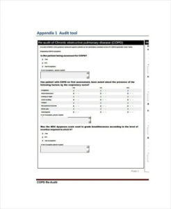 printable adult medical record audit template