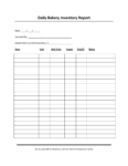 printable breakfast production record template excel