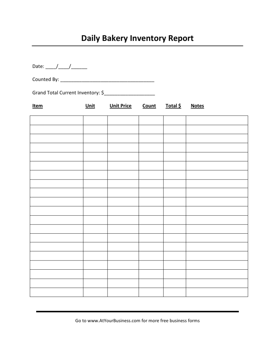 printable breakfast production record template excel