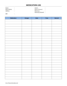 printable daily medication administration record template pdf