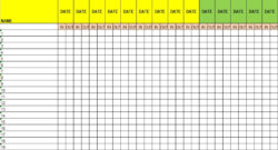 printable daily staff attendance record template word