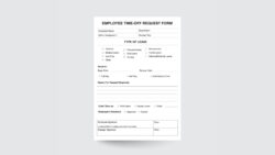 printable employee time off record template pdf