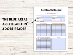 sample adoption pet health record template doc