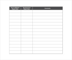 sample computer maintenance record template doc