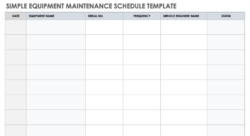 sample facility maintenance records template example