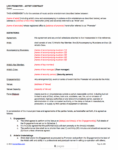 sample music record label contract template excel