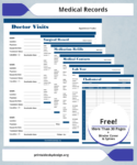 sample personal medical record form template word