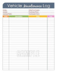 sample vehicle maintenance and service record templates