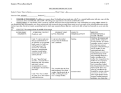 social work process recording template word