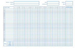 student attendance record template sample