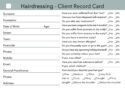 editable beauty salon client record card template