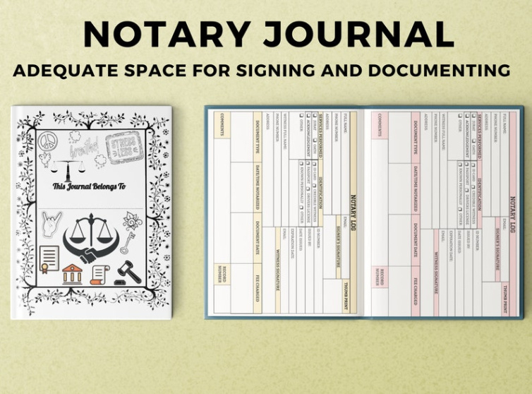 editable notary public record book template excel