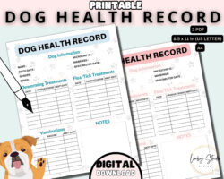 free blank dog medical records template doc