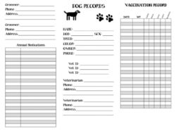 free blank dog training record template sample