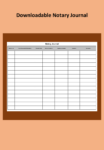 free blank notary public record book template example