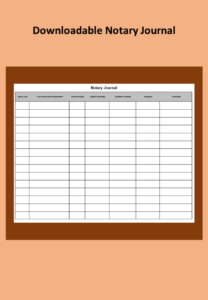 free blank notary public record book template example