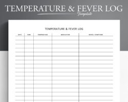 free editable fridge freezer temperature record template