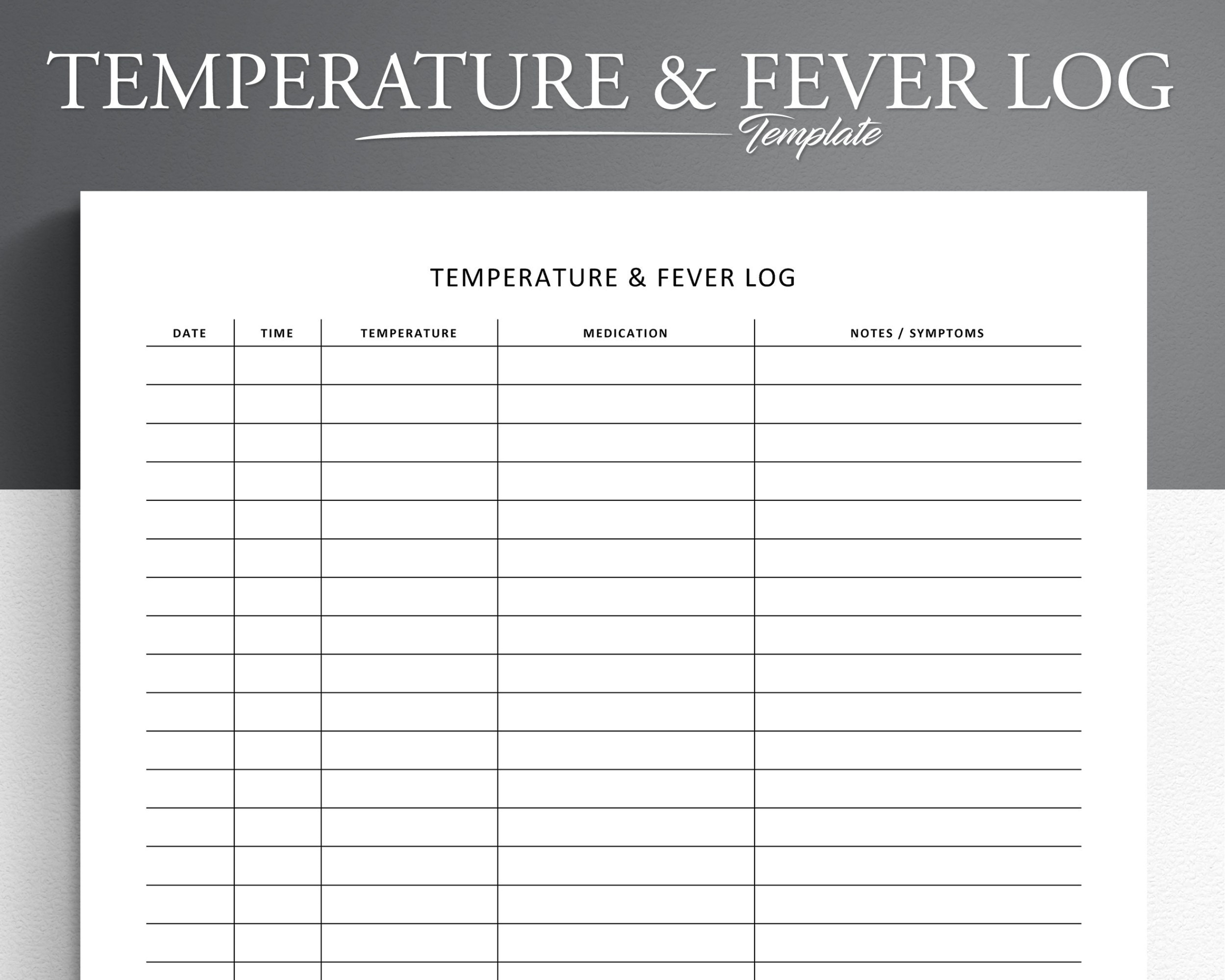 free editable fridge freezer temperature record template