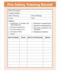 free editable health and safety training record template sample