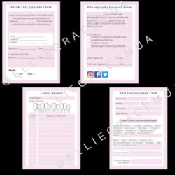 free editable nail technician client record card template excel