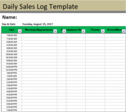 free editable small business daily sales record template excel