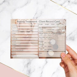 free printable beauty salon client record card template pdf