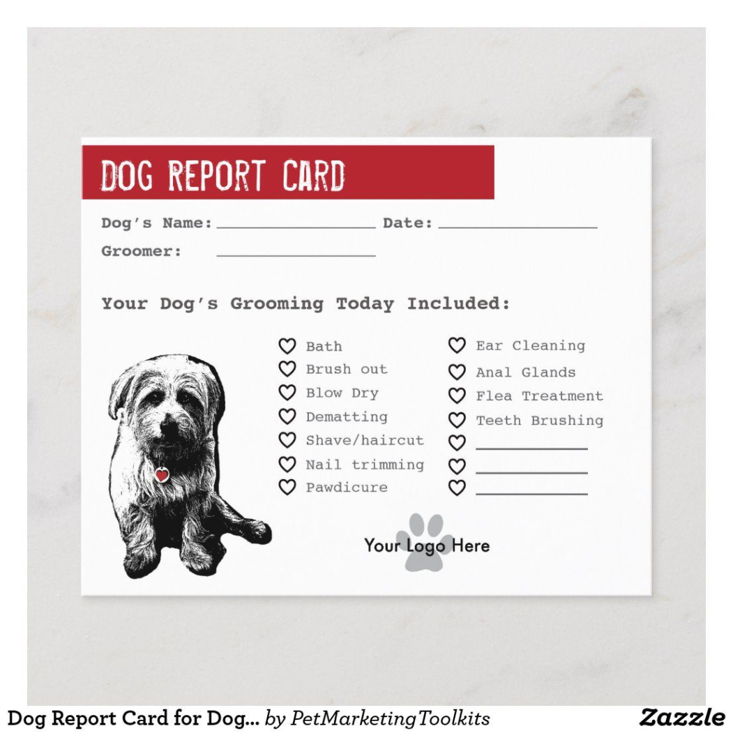 free printable dog grooming client record card template