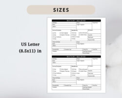 free printable notary public record book template pdf