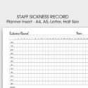 free sample employee sick leave record template excel