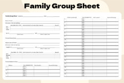 sample family group record template doc