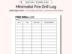 sample fire training record template excel