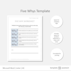 5 whys root cause analysis template root cause analysis 5 whys template word