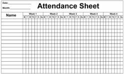 blank daily attendance record template doc