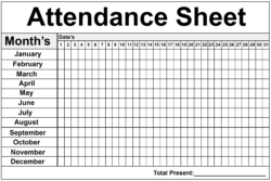 editable daily attendance record template sample